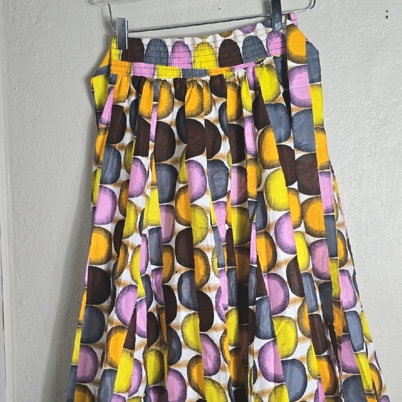 Kitenges Yellow and Purple Maxi  Flowy Skirt - Picture 3 of 7